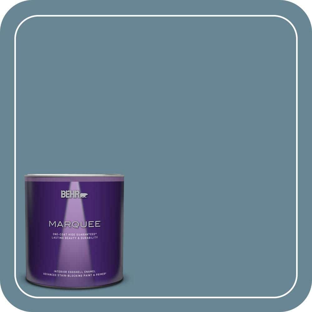 BEHR MARQUEE 1 qt. #MQ5-60 South Pacific One-Coat Hide Eggshell Enamel Interior Paint & Primer
