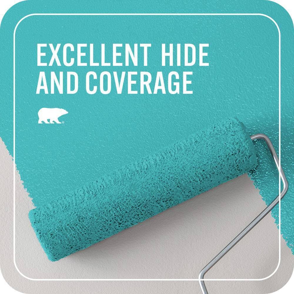 BEHR PREMIUM PLUS 1 qt. Home Decorators #HDC-WR14-6 North Wind Eggshell Enamel EcoMix Plant-Based Interior Paint & Primer (2)