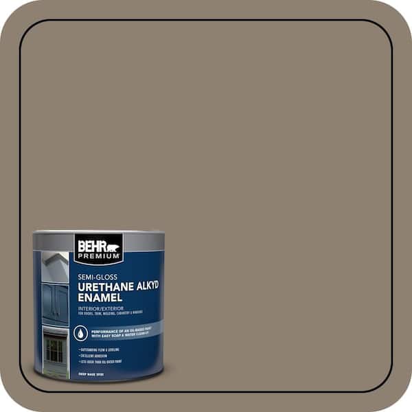 BEHR PREMIUM 1 qt. #720D-5 Mocha Accent Semi-Gloss Enamel Urethane Alkyd Interior/Exterior Paint (2)