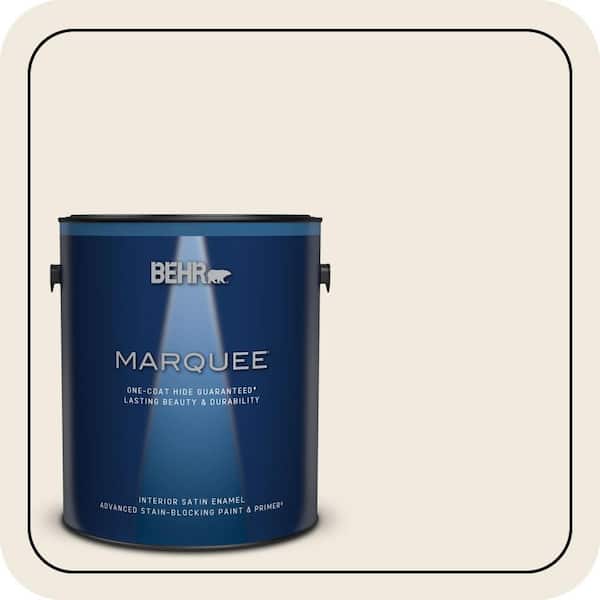 BEHR MARQUEE 1 gal. #W-B-710 Almond Cream Satin Enamel Interior Paint & Primer (2)