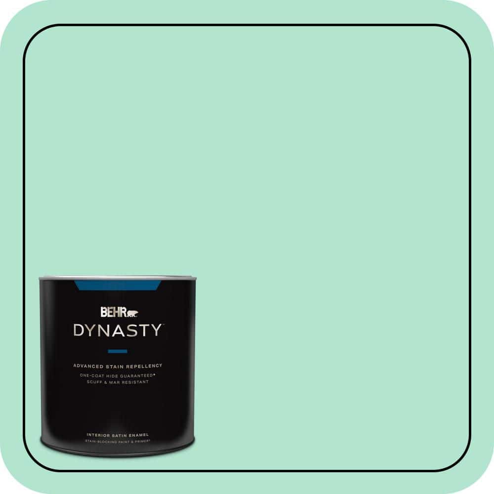 BEHR DYNASTY 1 qt. #P420-2 Crystal Rapids Satin Enamel Stain-Blocking Interior Paint and Primer