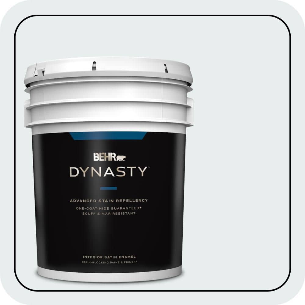 BEHR DYNASTY 5 gal. #560E-1 Little Dipper Satin Enamel Interior Stain-Blocking Paint and Primer