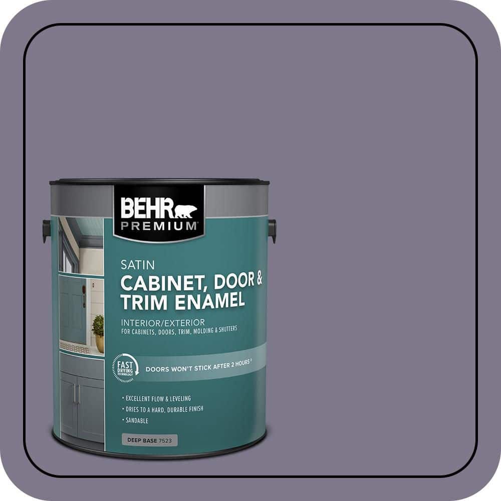 BEHR PREMIUM 1 gal. #N560-5 Solitaire Satin Enamel Interior/Exterior Cabinet, Door & Trim Paint
