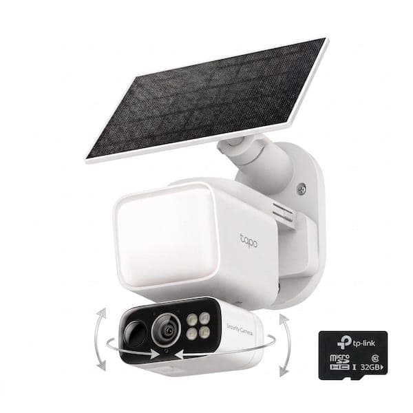 TP-LINK Tapo 2k Solar Charged Battery Powered Pan/Tilt Floodlight Security Camera, 360º AI Tracking, No Subscription Fees (2)