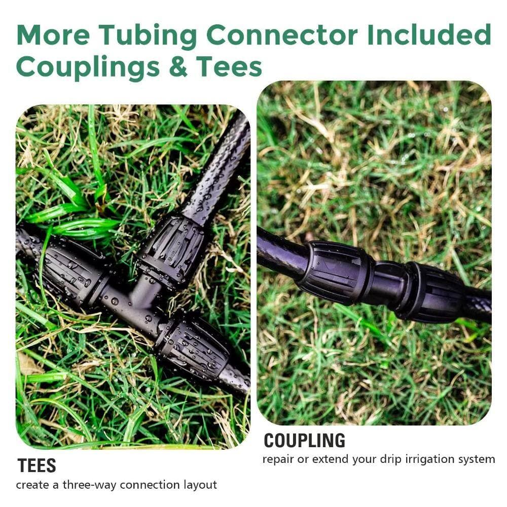Unbranded 40 ft 1/2 in Drip Irrigation Tubing Flexible Main Line Black 3-Piece (3)