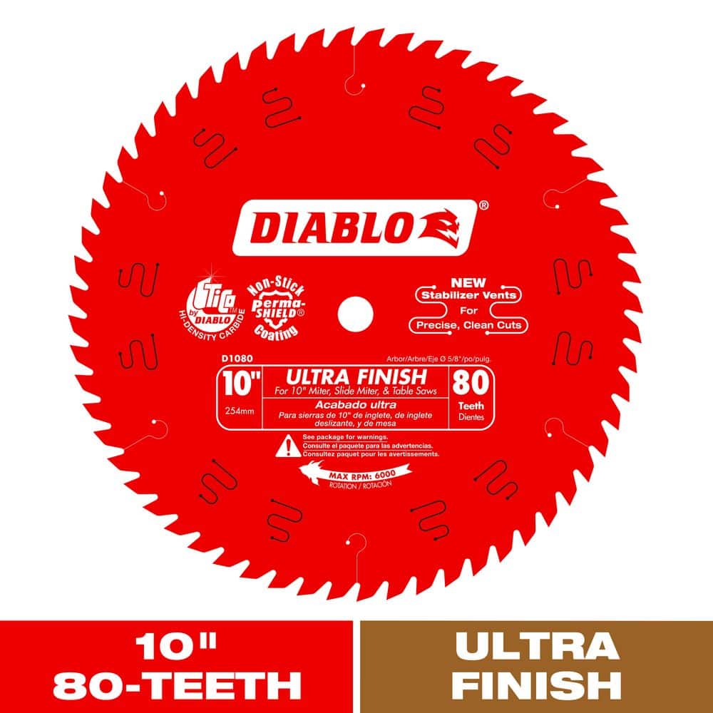 DIABLO 60-Tooth Fine and 80-Tooth Ultra Circular Saw Blades (2-Blades)