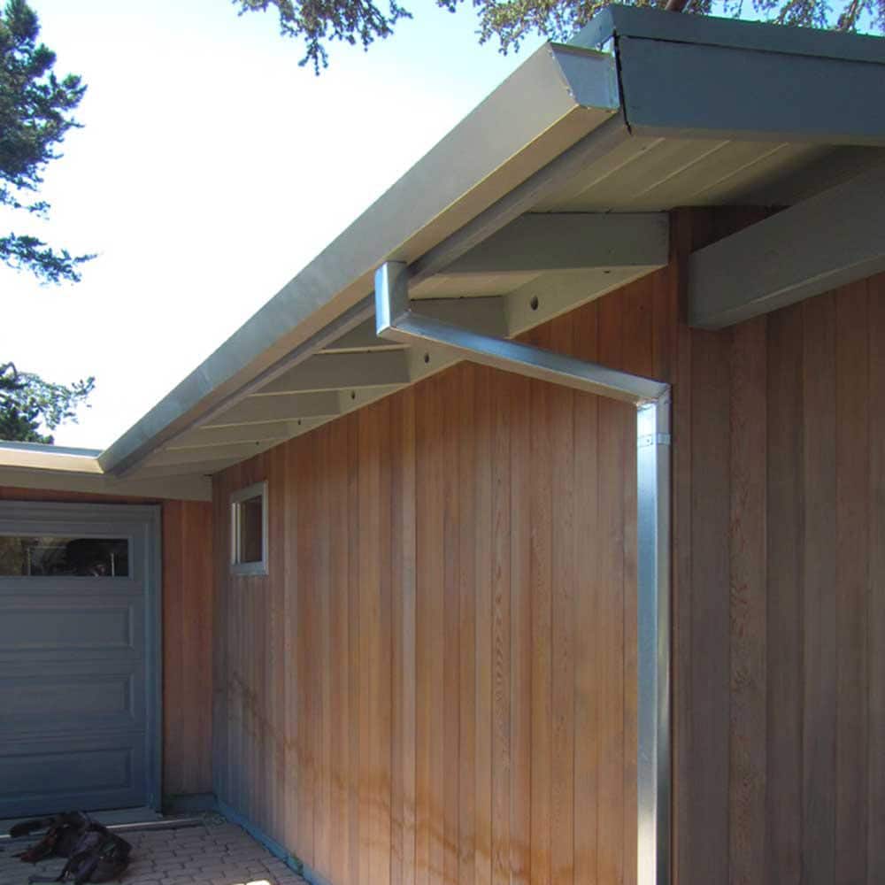 Gibraltar Building Products 4 in. 16 ft. Bonderized Steel Fascia Gutter with Wing (2)