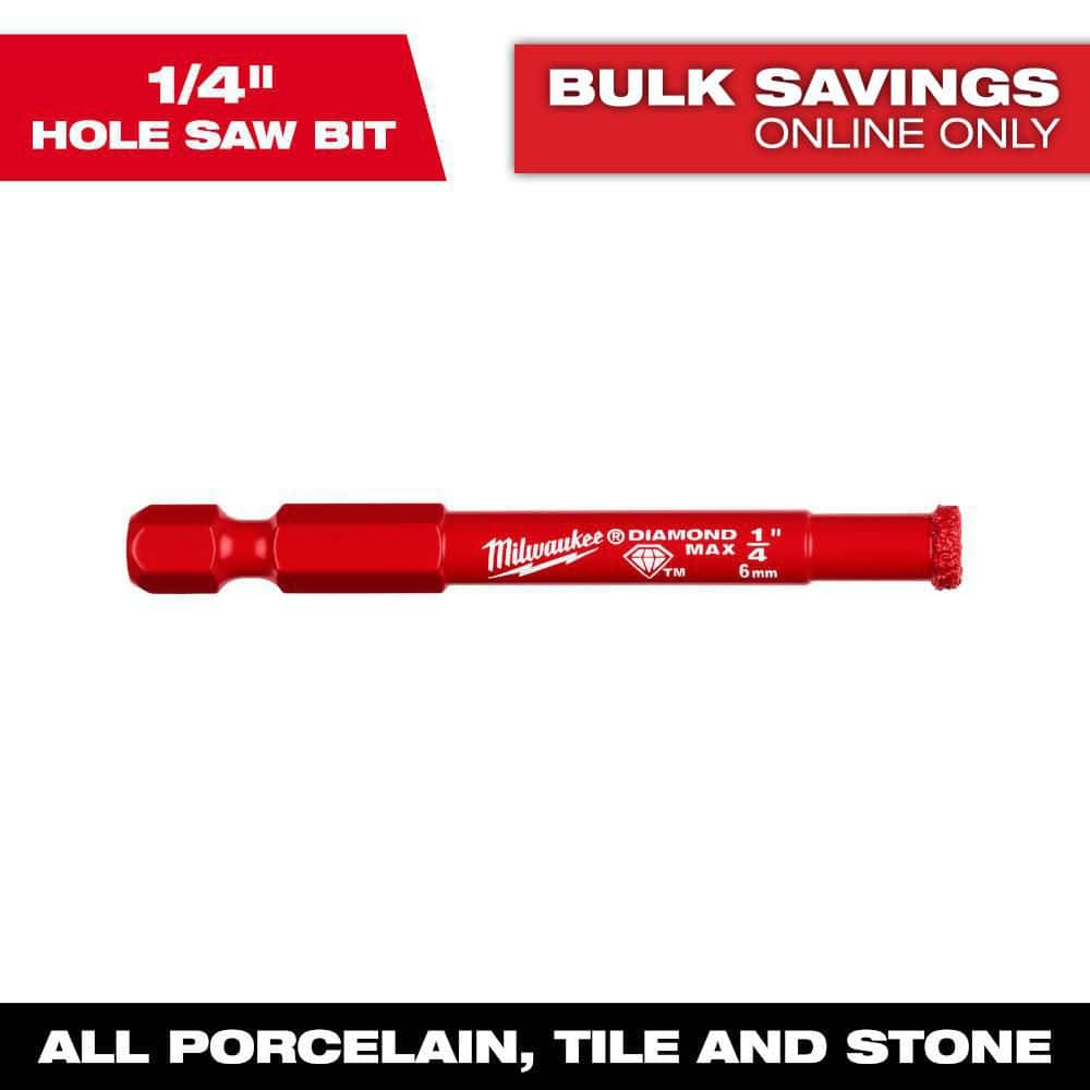 Milwaukee 1/4 in. Diamond Max Hole Saw (1)