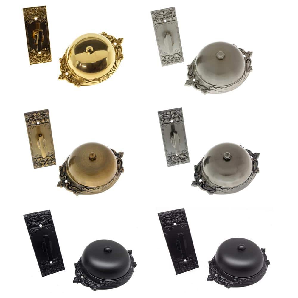 idh by St. Simons Solid Brass Craftsman Mechanical Twist Door Bell in Polished Brass No Lacquer (2)