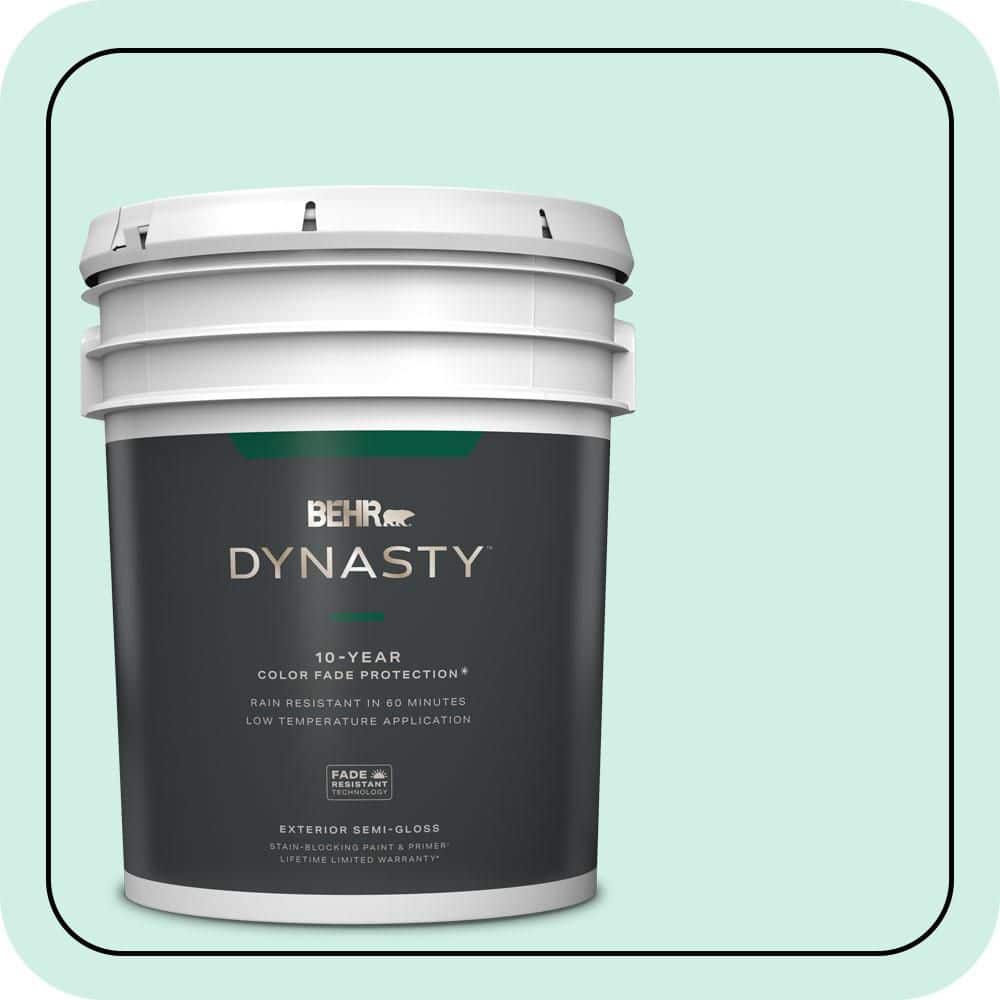 BEHR DYNASTY 5 gal. #P440-1 Shimmering Pool Semi-Gloss Exterior Stain-Blocking Paint & Primer