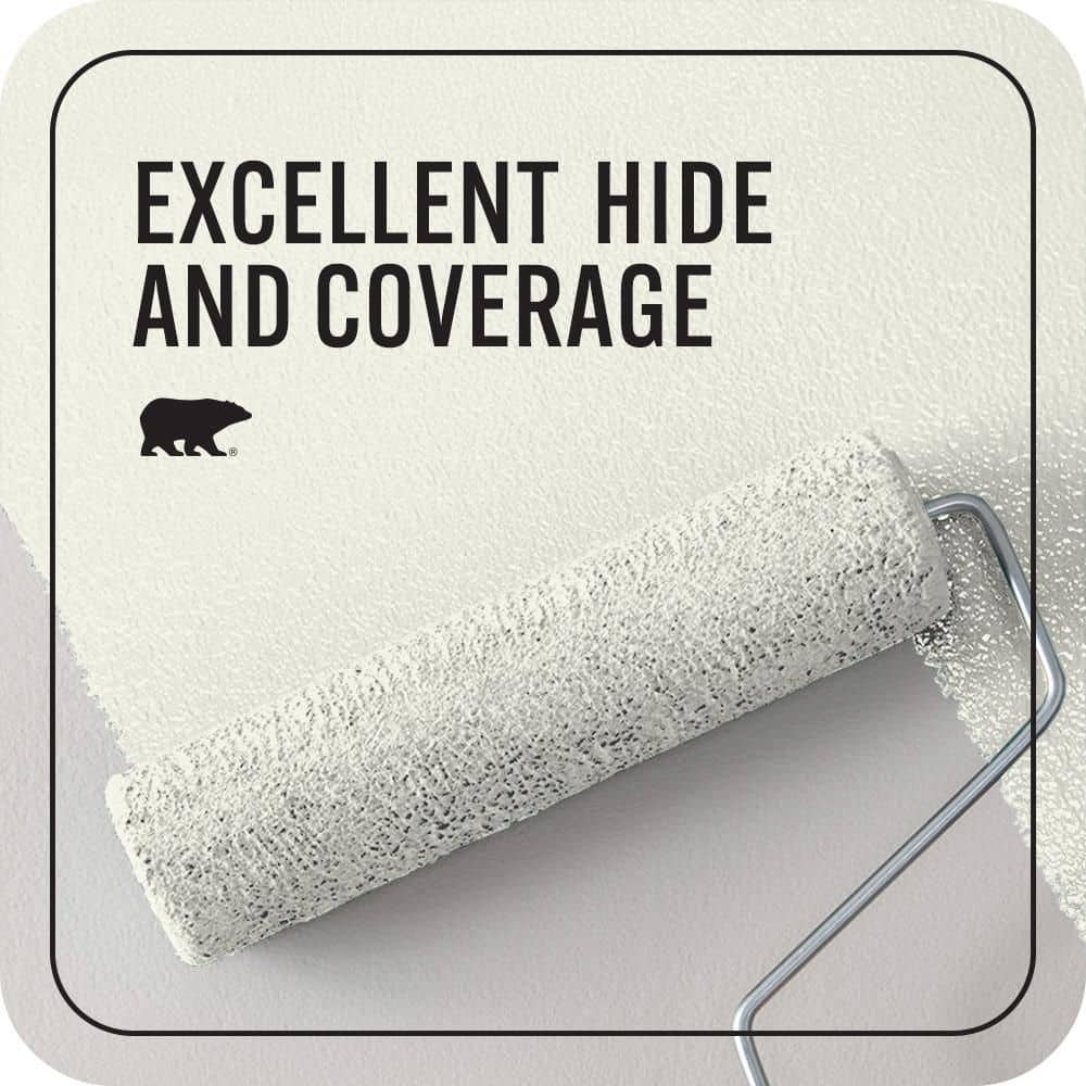 BEHR PREMIUM PLUS #W-F-700 Moon Rise Interior/Exterior Paint & Primer Color Sample (4)
