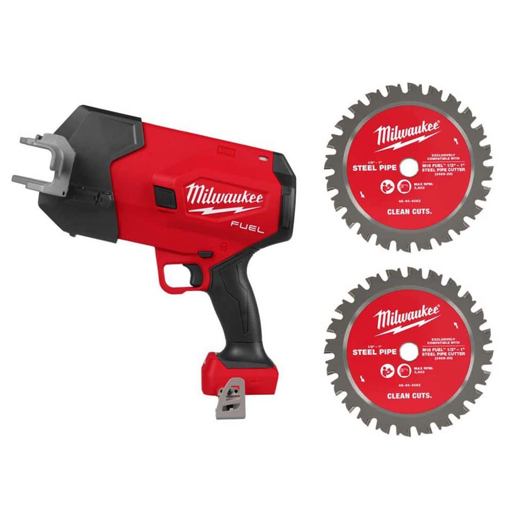 Milwaukee M18 FUEL 18 Volt Lithium-Ion Brushless Cordless 1/2 in.-1 in. Iron Pipe Size Cutter with 2 Extra Blades (1)