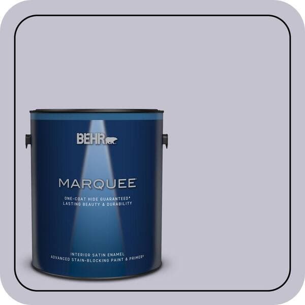 BEHR MARQUEE 1 gal. #MQ5-40 Satire One-Coat Hide Satin Enamel Interior Paint & Primer (2)