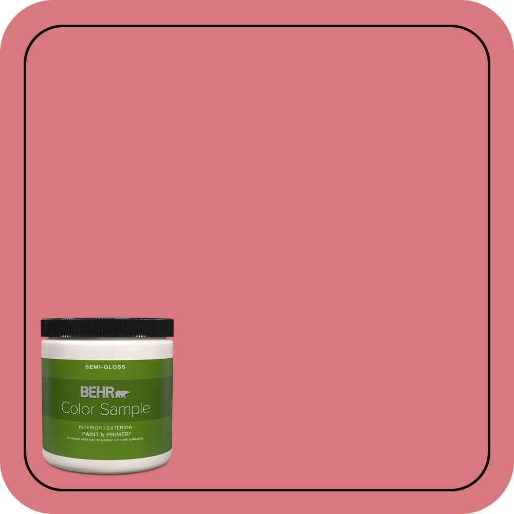 BEHR PREMIUM PLUS 8 oz. #P160-4 Juicy Details Semi-Gloss Interior/Exterior Paint & Primer Color Sample