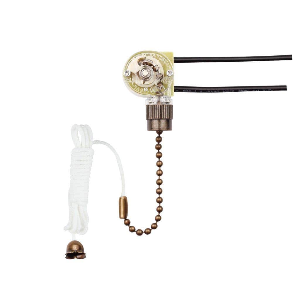 Commercial Electric Antique Brass Pull Chain Fan Light Switch (2)