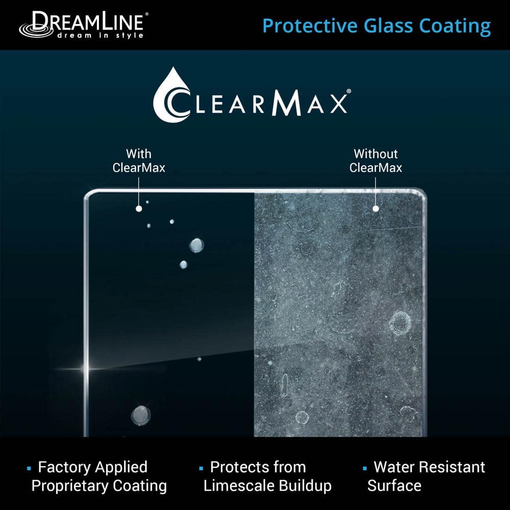 DreamLine Enigma-XT 56-3/8 to 60 3/8 in. x 76 in. Frameless Sliding Corner Shower Enclosure Tuxedo (3)