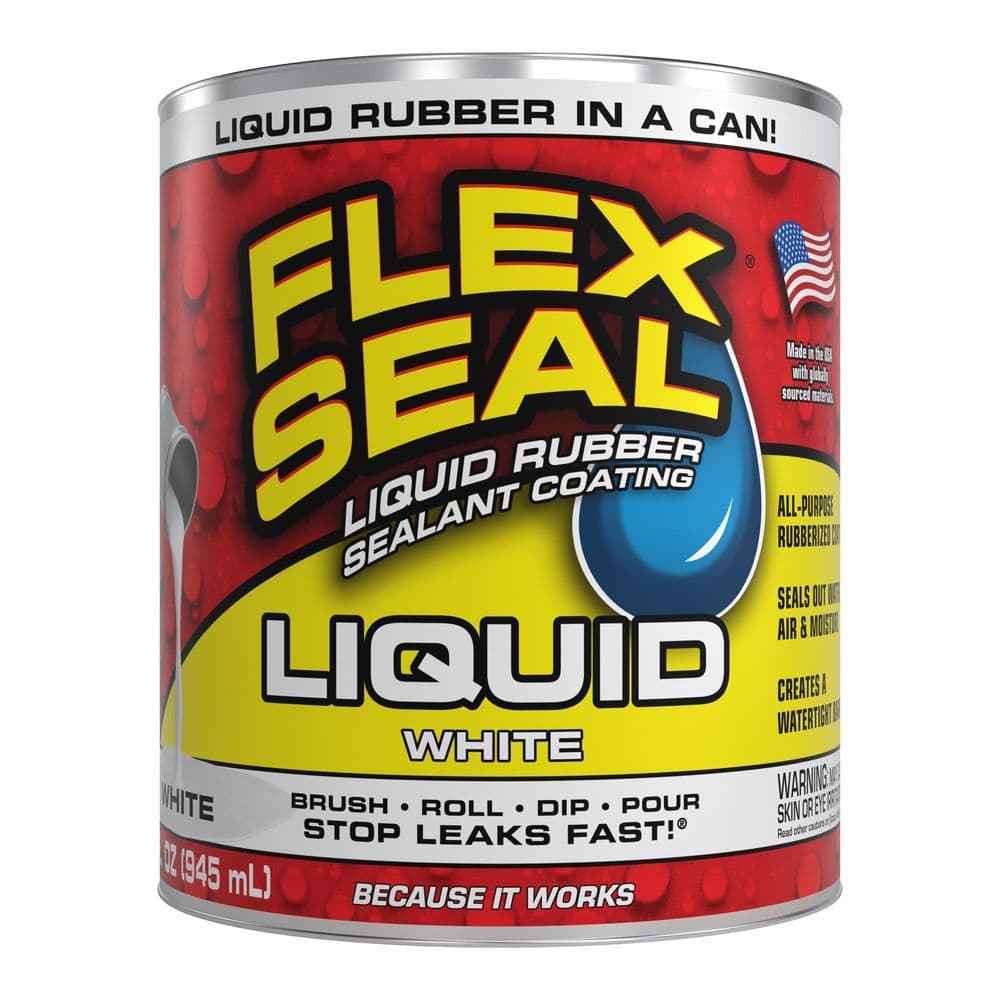 FLEX SEAL FAMILY OF PRODUCTS Flex Seal Liquid White 32 Oz. Liquid Rubber Sealant Coating