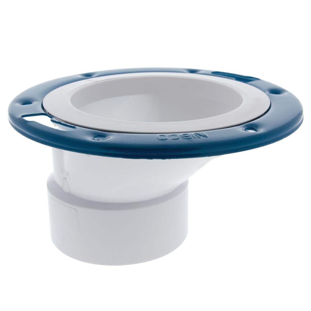 NIBCO 3 in. x 4 in. PVC DWV Hub Offset Closet Flange