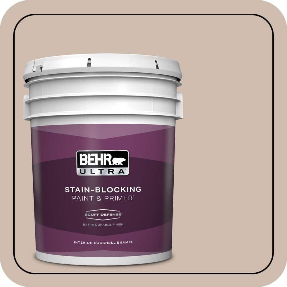 BEHR ULTRA 5 gal. #N190-3 Windrift Beige Extra Durable Eggshell Enamel Interior Paint & Primer