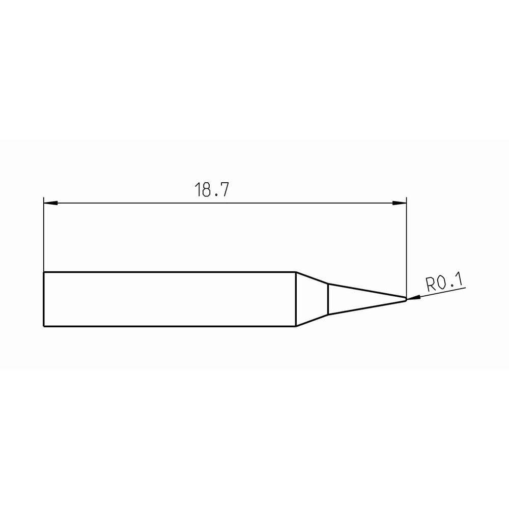 Weller RTMS Micro Soldering Tip, Conical Ø 0.2 mm (2)