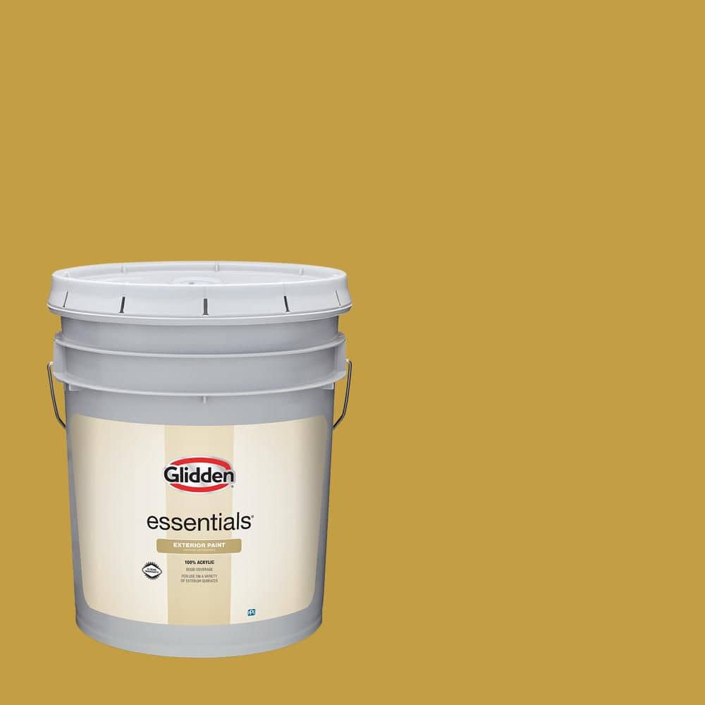 Glidden Essentials 5 gal. PPG1107-7 Golden Field Satin Exterior Paint