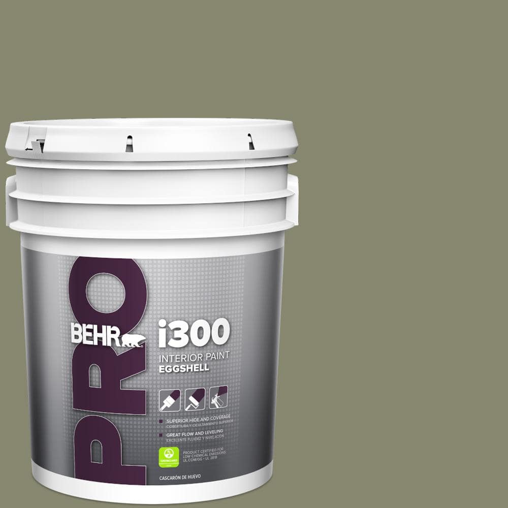 BEHR PRO 5 gal. #400F-6 Grasshopper Wing Eggshell Interior Paint