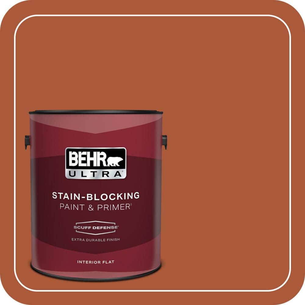 BEHR ULTRA 1 gal. #S-H-220 Summer Heat Extra Durable Flat Interior Paint & Primer