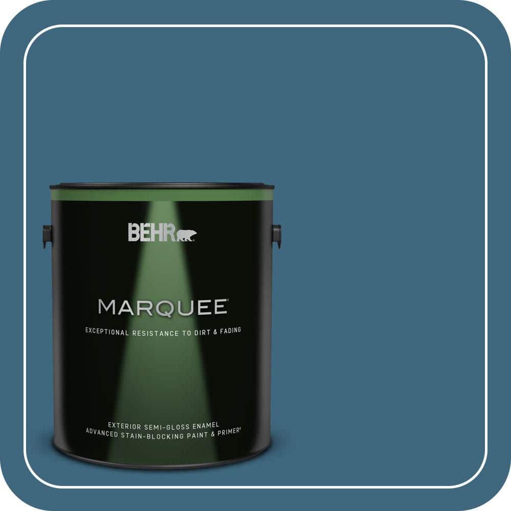 BEHR MARQUEE 1 gal. #MQ5-61 Ocean Storm Semi-Gloss Enamel Exterior Paint & Primer