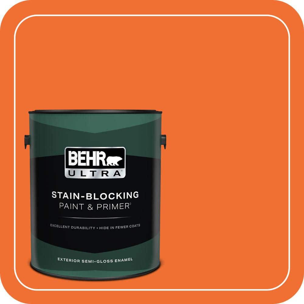BEHR ULTRA 1 gal. #S-G-240 Dragon Fire Semi-Gloss Enamel Exterior Paint & Primer