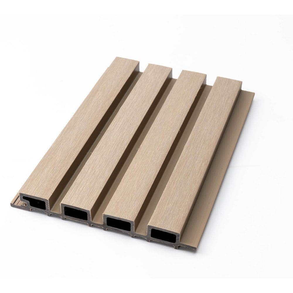 FROM PLAIN TO BEAUTIFUL IN HOURS Linear 1 in. 0.72 ft. 7.88 ft. WP Composite Decorative Wall Slat Siding & Cladding Panels /28.3 sq.ft. (2)