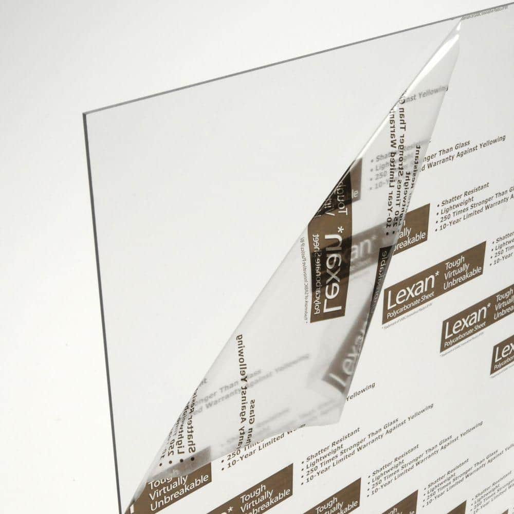 LEXAN 12 in. x 24 in. x 0.093 in. Clear UV Stable Polycarbonate Sheet