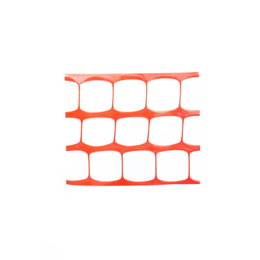 Tenax 4 ft. x 100 ft. Guardian Warning Barrier HD Plastic Safety Fence Orange (2)