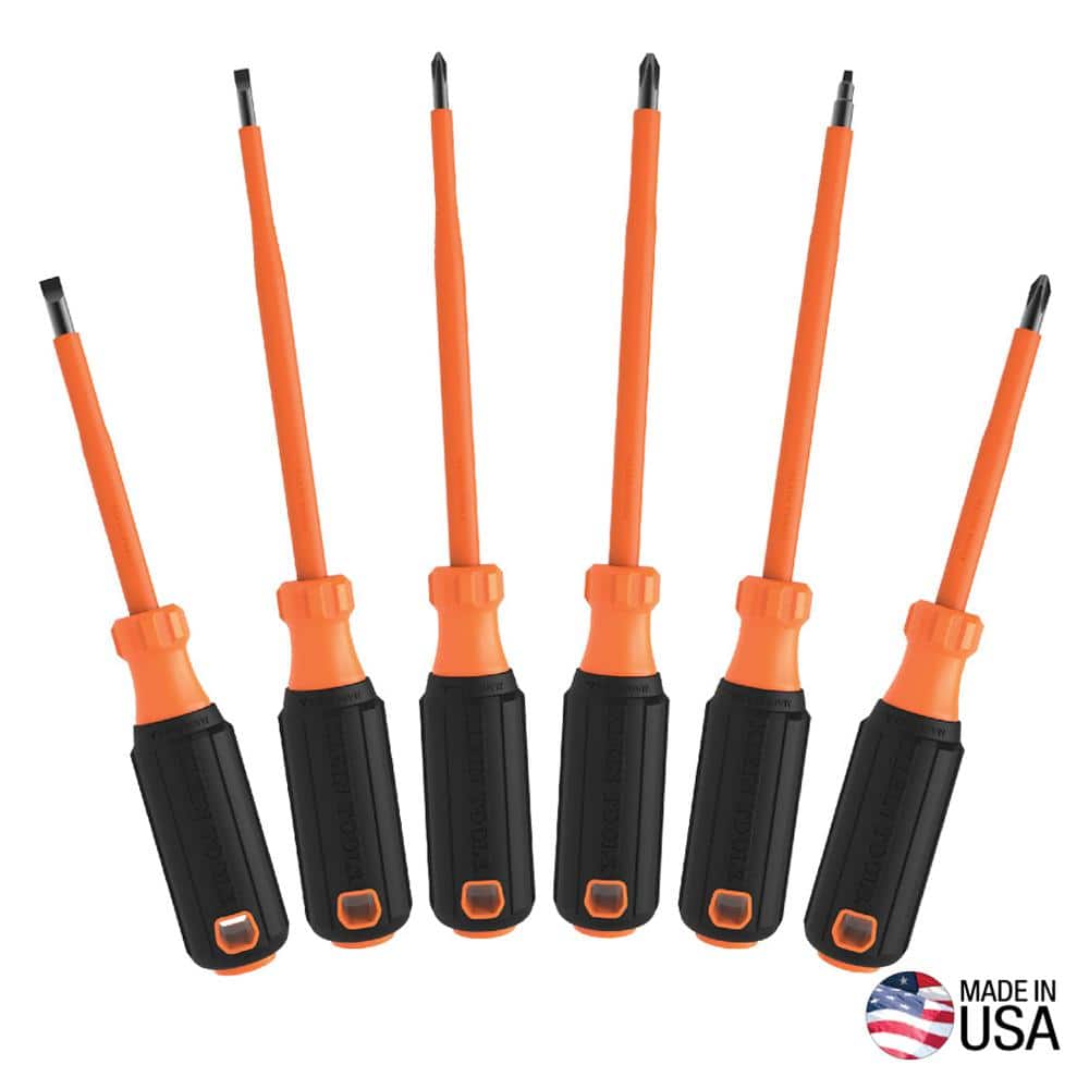 Klein Tools Screwdriver Set, 1000 Volt Insulated, 6-Piece (1)