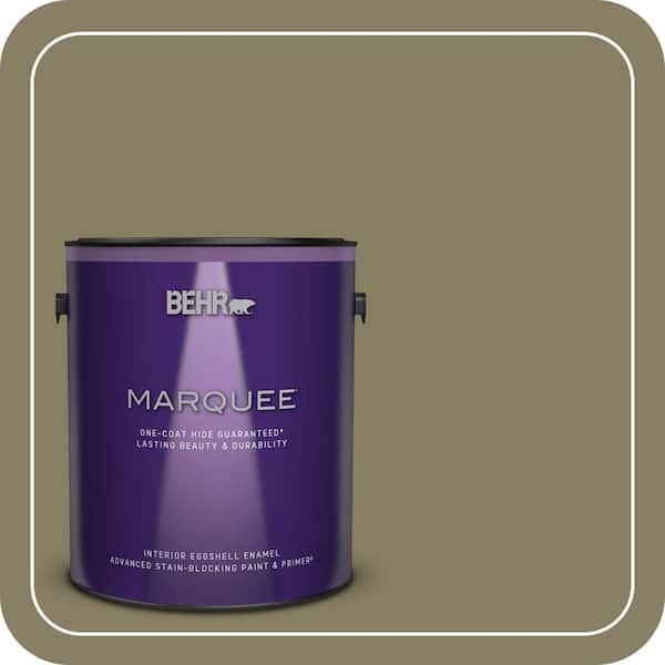 BEHR MARQUEE 1 gal. #N340-6 Sorrel Leaf One-Coat Hide Eggshell Enamel Interior Paint & Primer (2)