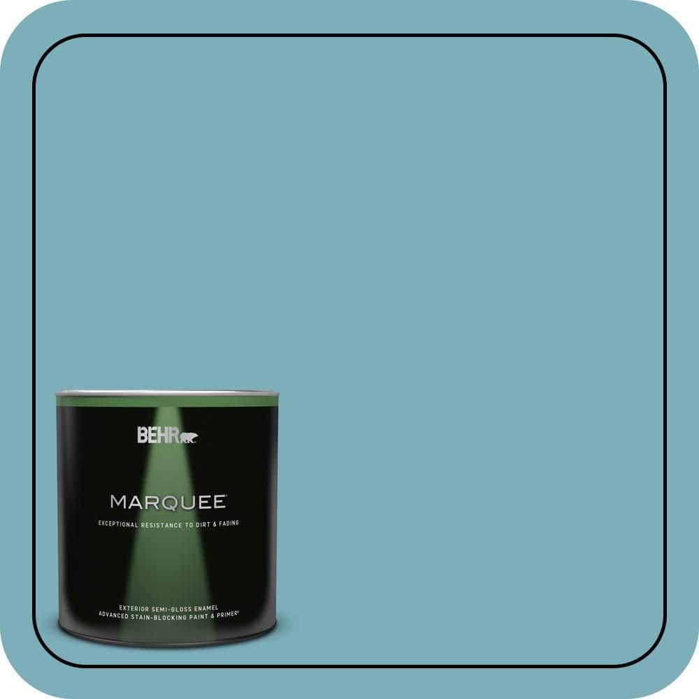BEHR MARQUEE 1 qt. #520F-4 November Skies Semi-Gloss Enamel Exterior Paint & Primer