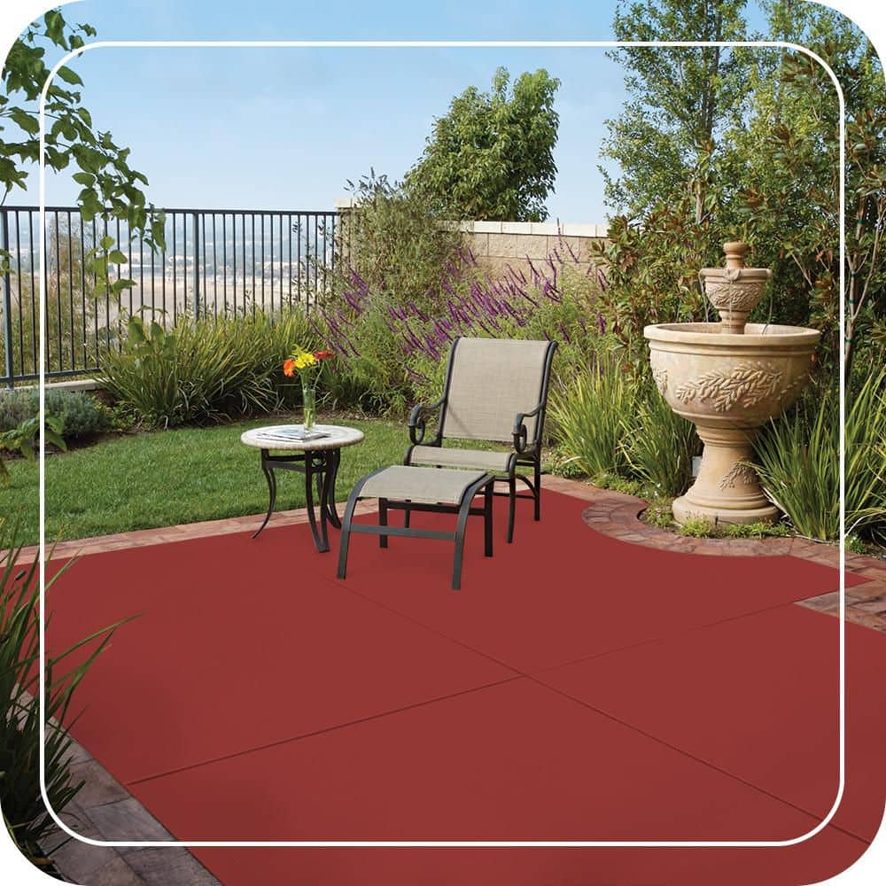 BEHR PREMIUM 1 gal. #OSHA-5 OSHA SAFETY RED Solid Color Solid Color Flat Interior/Exterior Concrete Stain (3)