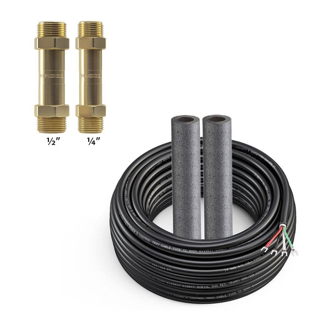 MRCOOL 1/4 in. x 1/2 in. Coupler Kit and 75 ft. DIY Pro Cable to Combine 1/4 in. x 1/2 in. DIY Pre-Charged Line-Sets (2)
