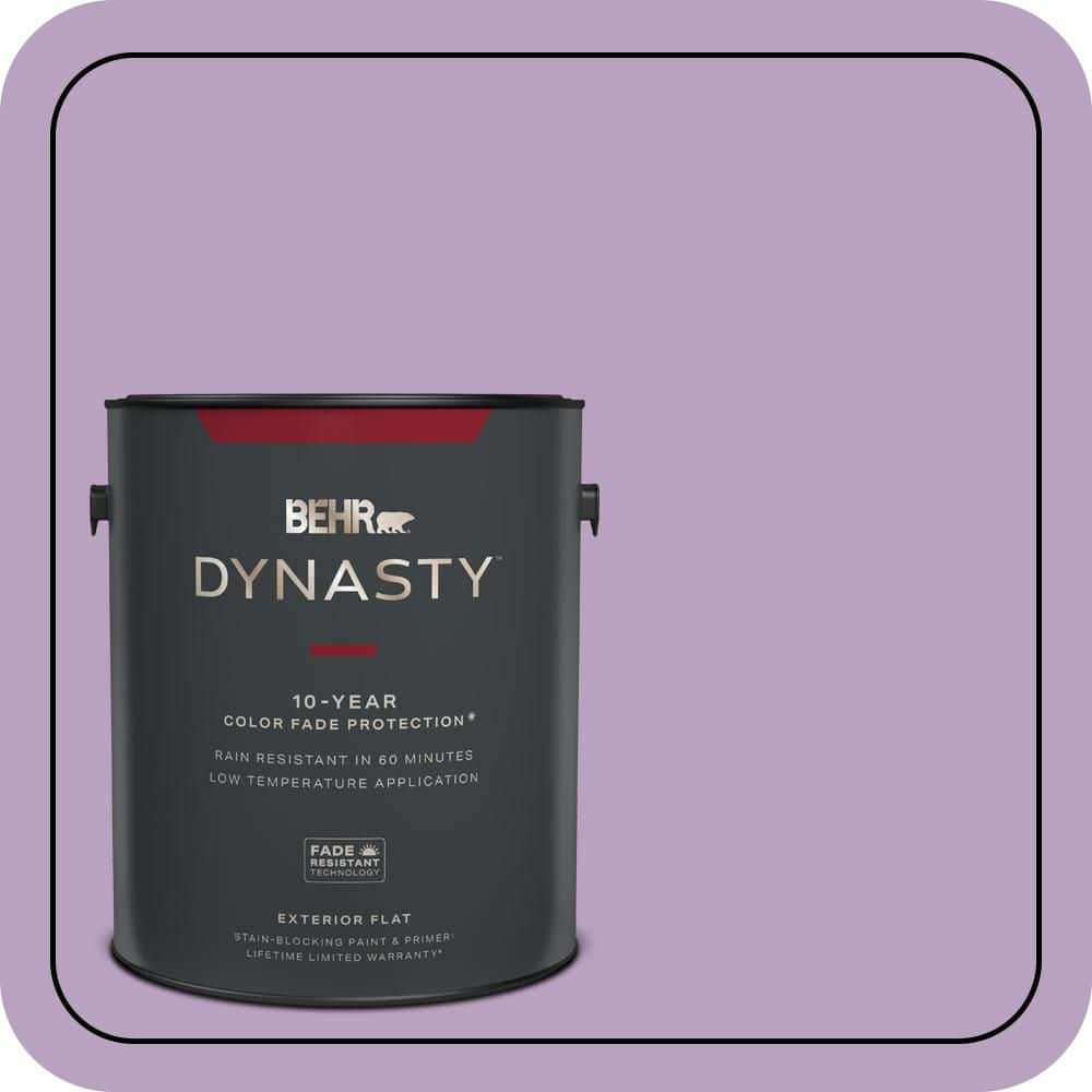 BEHR DYNASTY 1 gal. #660D-4 Lilac Rose Flat Exterior Stain-Blocking Paint & Primer