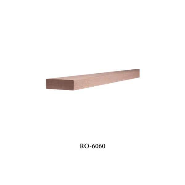 HOUSE OF FORGINGS Red Oak 6060-8 2 in. W x 1-1/16 in. H Modern Style Straight Wood Handrail for Stair Remodeling 8 ft. L (2)
