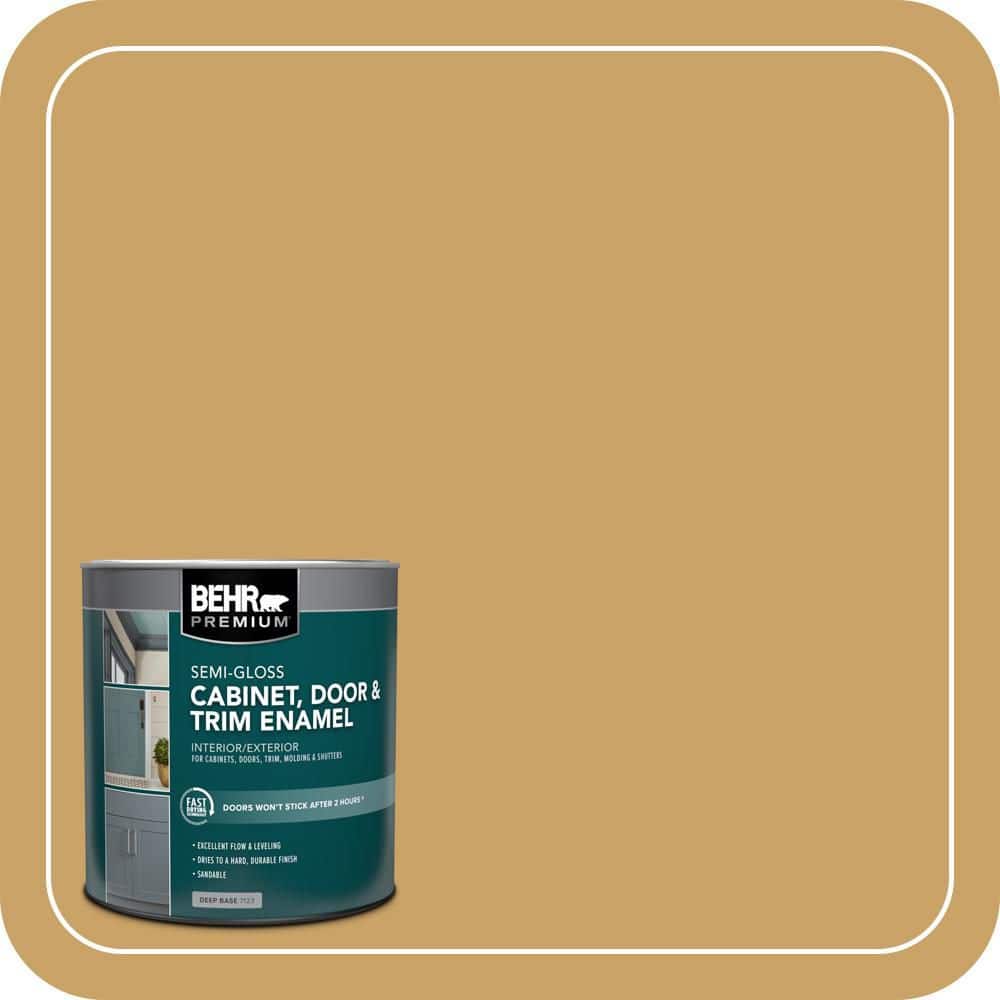 BEHR PREMIUM 1 qt. #PPU6-17 Classic Gold Semi-Gloss Enamel Interior/Exterior Cabinet, Door & Trim Paint (1)