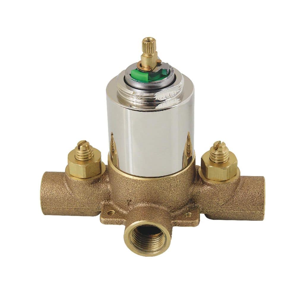 Kingston Brass Pressure Balanced Rough-In Tub and Shower Valve with Stops in Polished Nickel