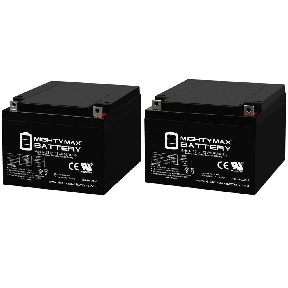 MIGHTY MAX BATTERY 12-Volt 26AH Replacement Battery for Apollo AV-1 DPV - 2 Pack