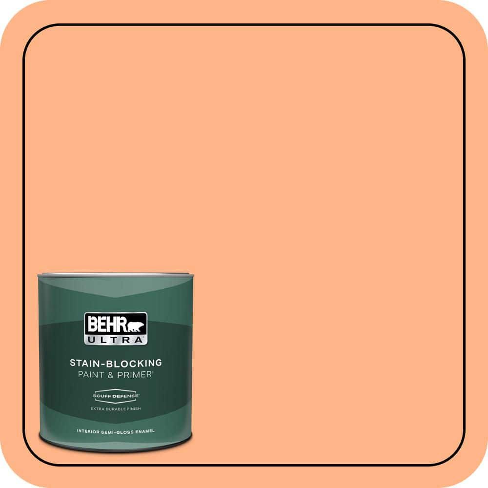 BEHR ULTRA 1 qt. #P210-4 Lollipop Extra Durable Semi-Gloss Enamel Interior Paint & Primer