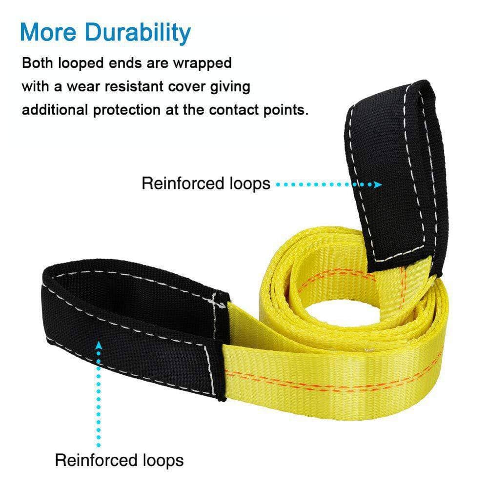 NVNOO 2 in. x 6 ft. Lifting Sling Joist Hanger Straps with 10,000 lbs. Max Vertical Break Strength Capacity, Yellow (2-Pack) (3)