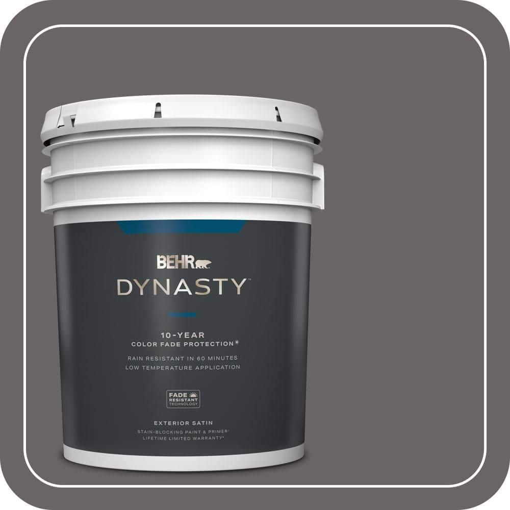 BEHR DYNASTY 5 gal. #PPU17-19 Arabian Veil Satin Enamel Exterior Stain-Blocking Paint & Primer