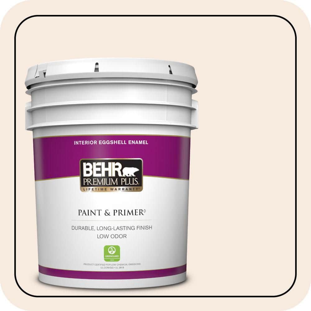 BEHR PREMIUM PLUS 5 gal. #W-D-110 Soft Muslin Eggshell Enamel Low Odor Interior Paint & Primer