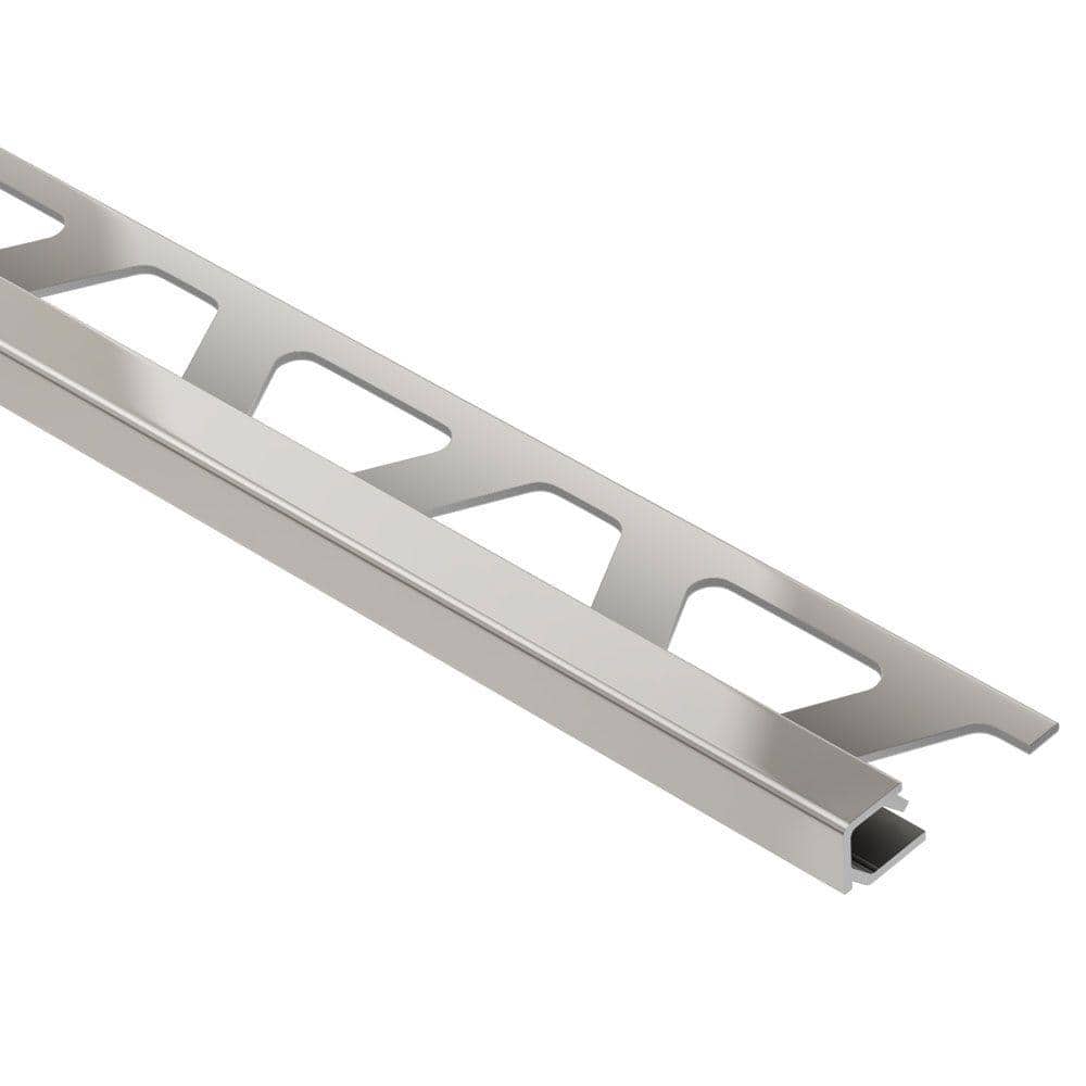 Schluter Quadec Satin Nickel Anodized Aluminum 1/2 in. x 8 ft. 2-1/2 in. Metal Square Edge Tile Edging Trim (2)