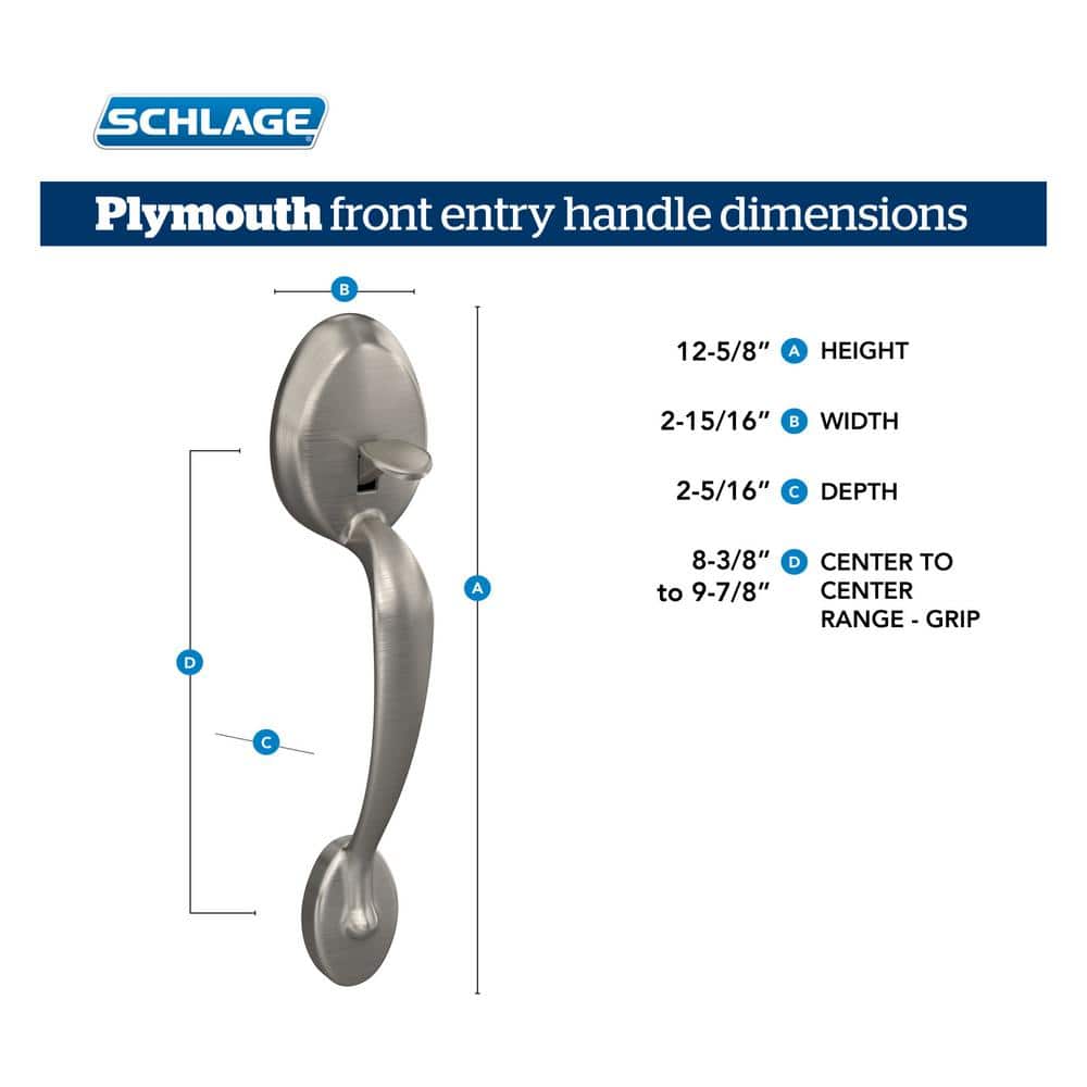 Schlage Plymouth Matte Black Door Handleset Grip with Plymouth Door Knob (3)