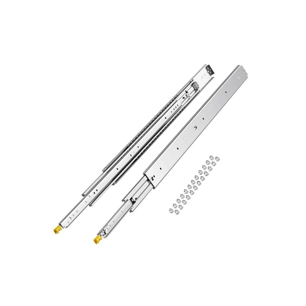 VEVOR 1 Pair Full Extension Locking Drawer Slides 18-60 in. 500 lbs. Load Capacity, Ball Bearing Side Mount Slide Rails (1)