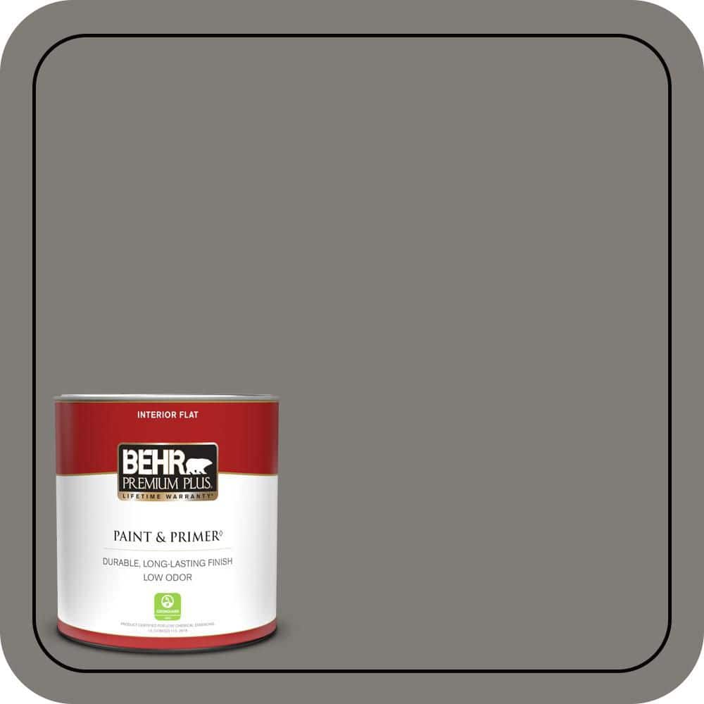 BEHR PREMIUM PLUS #PPU24-21 Greyhound Flat Low Odor & Primer (1)